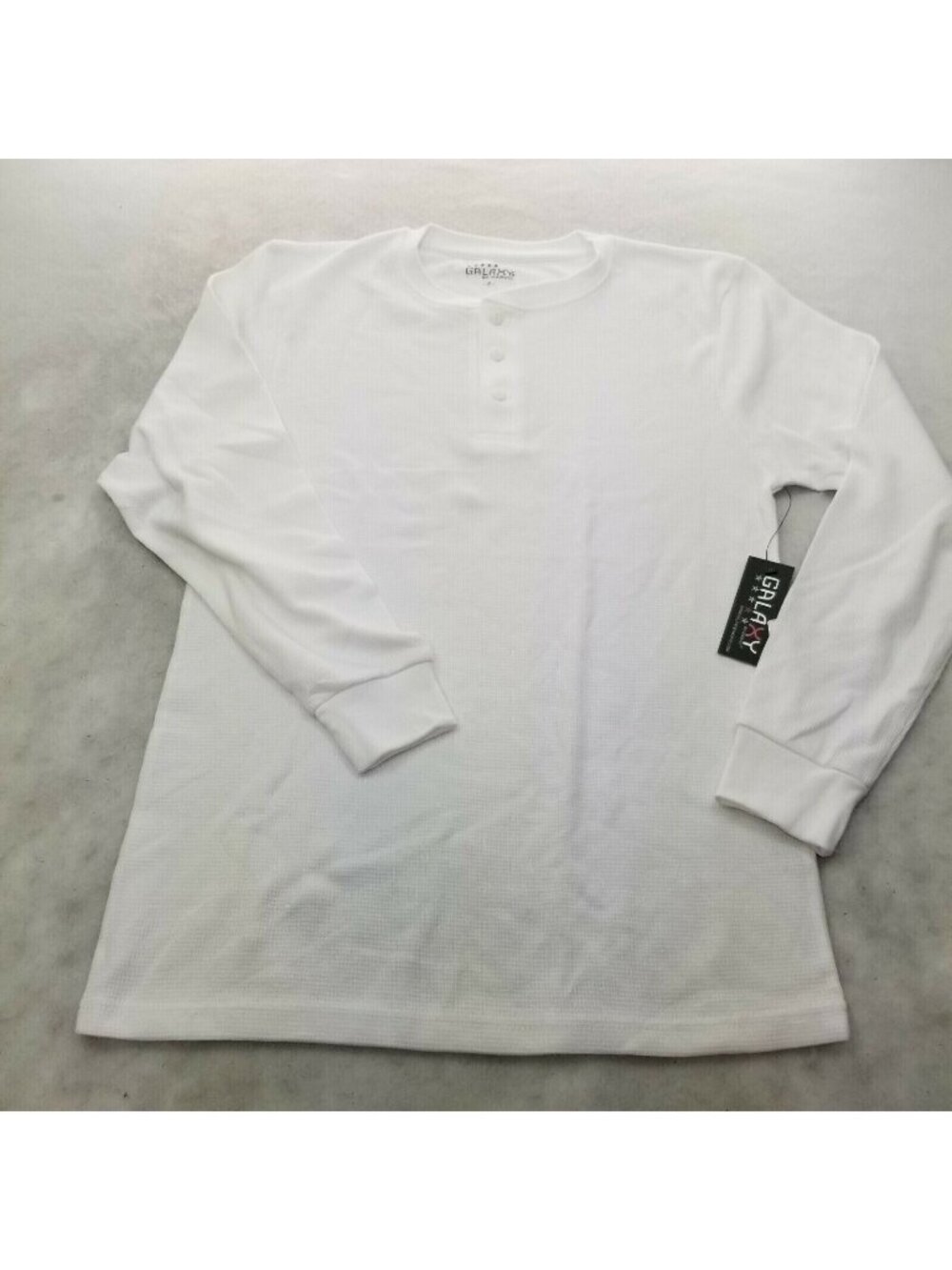 GALAXY PULL OVER WAFER Men's Long Sleeve SWEATSHIRT Color WHITE Size S NEW